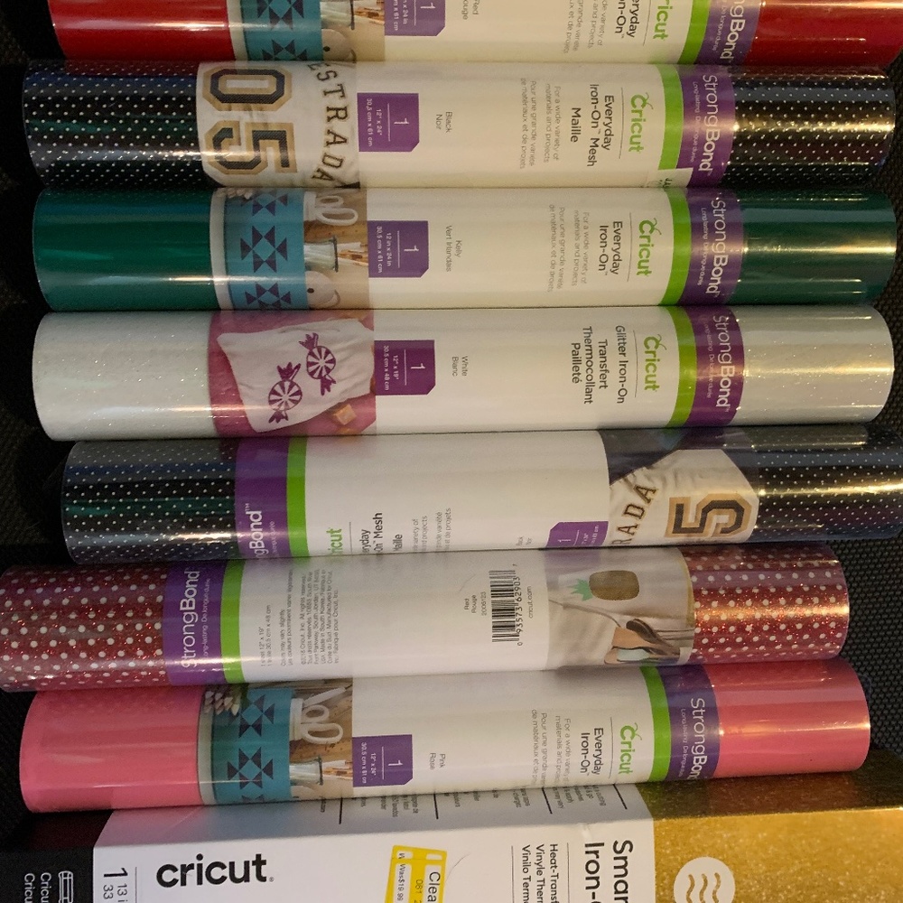 Never used 13 rolls of Cricut iron on bundle